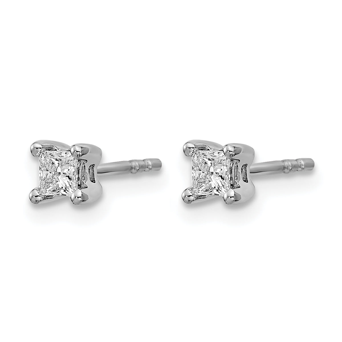 Princess Lab Grown Diamond Studs - 14k White Gold / 1/3 ctw. / VS+ F+