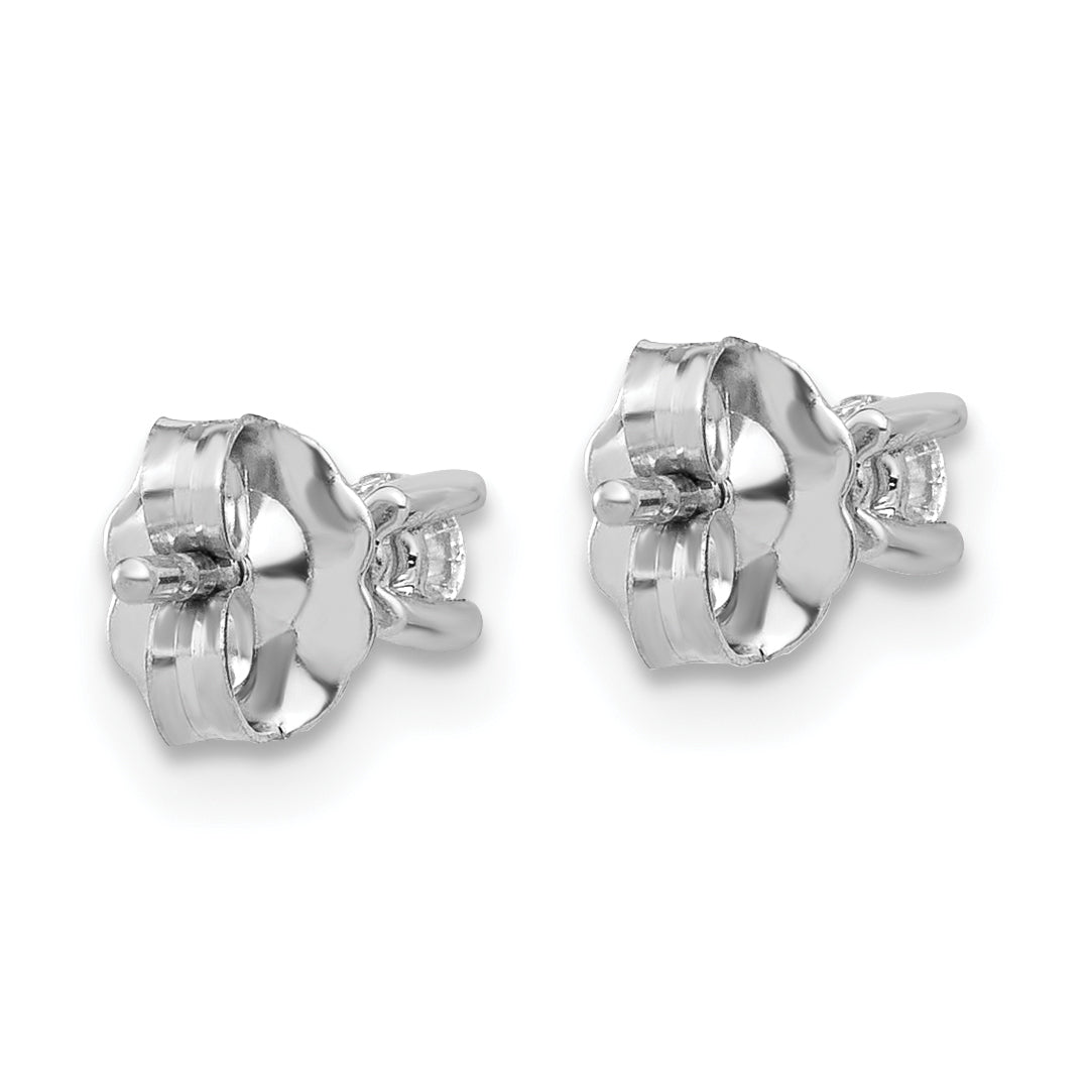 Princess Lab Grown Diamond Studs - 14k White Gold / 1/3 ctw. / VS+ F+