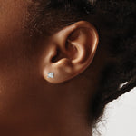 Princess Lab Grown Diamond Studs - 14k White Gold / 1/2 ctw. / VS+ F+