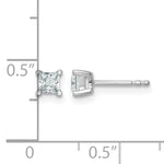 Princess Lab Grown Diamond Studs - 14k White Gold / 1/2 ctw. / VS+ F+