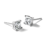 Princess Lab Grown Diamond Studs - 14k White Gold / 1 ctw. / VS+ F+