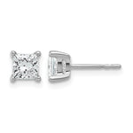 Princess Lab Grown Diamond Studs - 14k White Gold / 1-1/4 ctw. / VS/SI+ G+