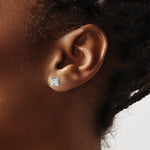 Princess Lab Grown Diamond Studs - 14k White Gold / 1-1/2 ctw. / VS+ F+