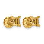 Princess Lab Grown Diamond Studs - 14k Yellow Gold / 2 ctw. / VS/SI+ G+