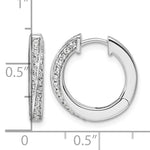 True Origin Lab Grown Diamond Hinged Twisted Hoop Earrings - 14k White Gold