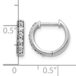 Diamond Round Hinged Hoop Earrings - 10k White Gold / None / 1/4 ctw.