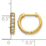 Diamond Round Hinged Hoop Earrings - 10k Yellow Gold / None / 1/4 ctw.
