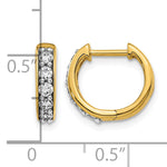 Diamond Round Hinged Hoop Earrings - 10k Yellow Gold / None / 1/3 ctw.