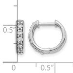 Diamond Round Hinged Hoop Earrings - 14k White Gold / Diamond / 1/3 ctw.