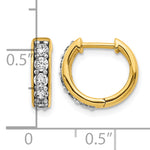 Diamond Round Hinged Hoop Earrings - 10k Yellow Gold / None / 1/2 ctw.
