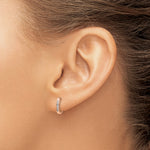 Gold Diamond Hinged Hoop Earrings - 14k Rose Gold