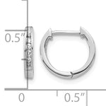 Gold Diamond Hinged Hoop Earrings - 14k White Gold