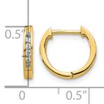 Gold Diamond Hinged Hoop Earrings - 14k Yellow Gold