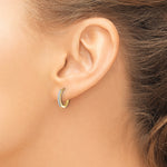Diamond Hinged Hoop Earrings - 14k Yellow Gold