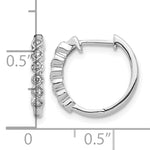 1/8 carat Diamond Round Hinged Hoop Earrings - 10k White Gold / None