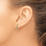 1/8 carat Diamond Round Hinged Hoop Earrings - 10k Yellow Gold / None