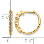 1/8 carat Diamond Round Hinged Hoop Earrings - 10k Yellow Gold / None