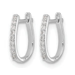 Diamond Hinged Hoop Earrings - 14k White Gold / Diamond