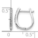 Diamond Hinged Hoop Earrings - 14k White Gold / Diamond