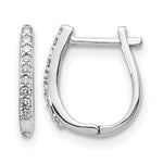 Diamond Hinged Hoop Earrings - 14k White Gold / Diamond
