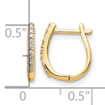 Diamond Hinged Hoop Earrings - 14k Yellow Gold / None