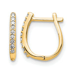 Diamond Hinged Hoop Earrings - 14k Yellow Gold / None
