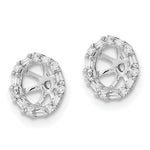 14k White Gold 1/5 carat Diamond Circle Earring Jackets