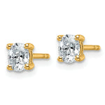 Lab Grown Diamond Oval Solitaire Earrings - 14k Yellow Gold / 1/2 ctw. / VS/SI+ G+