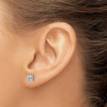 Lab Grown Diamond Oval Solitaire Earrings - 14k White Gold / 3/4 ctw. / VS+ F+
