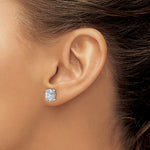 Lab Grown Diamond Oval Solitaire Earrings - 14k White Gold / 2 ctw. / VS+ F+