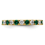 Lab Grown Diamond & Created Emerald Eternity Band - 14k Yellow Gold / 2/3 ctw. / 4
