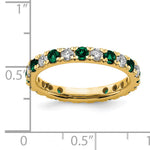 Lab Grown Diamond & Created Emerald Eternity Band - 14k Yellow Gold / 2/3 ctw. / 4