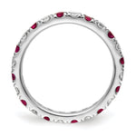 Lab Grown Diamond & Created Ruby Eternity Band - 14k White Gold / 2/3 ctw. / 4