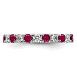 Lab Grown Diamond & Created Ruby Eternity Band - 14k White Gold / 2/3 ctw. / 4