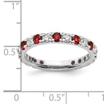 Lab Grown Diamond & Created Ruby Eternity Band - 14k White Gold / 2/3 ctw. / 4