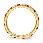 Lab Grown Diamond & Created Ruby Eternity Band - 14k Yellow Gold / 2/3 ctw. / 4