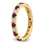 Lab Grown Diamond & Created Ruby Eternity Band - 14k Yellow Gold / 2/3 ctw. / 4