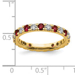 Lab Grown Diamond & Created Ruby Eternity Band - 14k Yellow Gold / 2/3 ctw. / 4