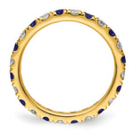 Lab Grown Diamond & Created Blue Sapphire Eternity Band - 14k Yellow Gold / 2/3 ctw. / 4