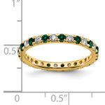 Lab Grown Diamond & Created Emerald Eternity Band - 14k Yellow Gold / 1/2 ctw. / 4