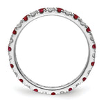 Lab Grown Diamond & Created Ruby Eternity Band - 14k White Gold / 1/2 ctw. / 4