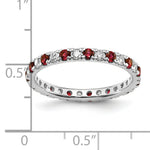 Lab Grown Diamond & Created Ruby Eternity Band - 14k White Gold / 1/2 ctw. / 4