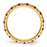 Lab Grown Diamond & Created Ruby Eternity Band - 14k Yellow Gold / 1/2 ctw. / 4