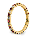 Lab Grown Diamond & Created Ruby Eternity Band - 14k Yellow Gold / 1/2 ctw. / 4
