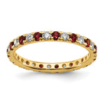Lab Grown Diamond & Created Ruby Eternity Band - 14k Yellow Gold / 1/2 ctw. / 4