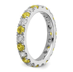 Lab Grown Diamond & Created Ruby Eternity Band - 14k White Gold / 1 ctw. / 4