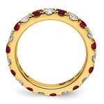 Lab Grown Diamond & Created Ruby Eternity Band - 14k Yellow Gold / 1 ctw. / 4
