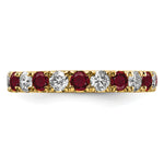 Lab Grown Diamond & Created Ruby Eternity Band - 14k Yellow Gold / 1 ctw. / 4
