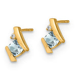 Gemstone & Diamond Earrings - 10k Yellow Gold / None / Not Specified