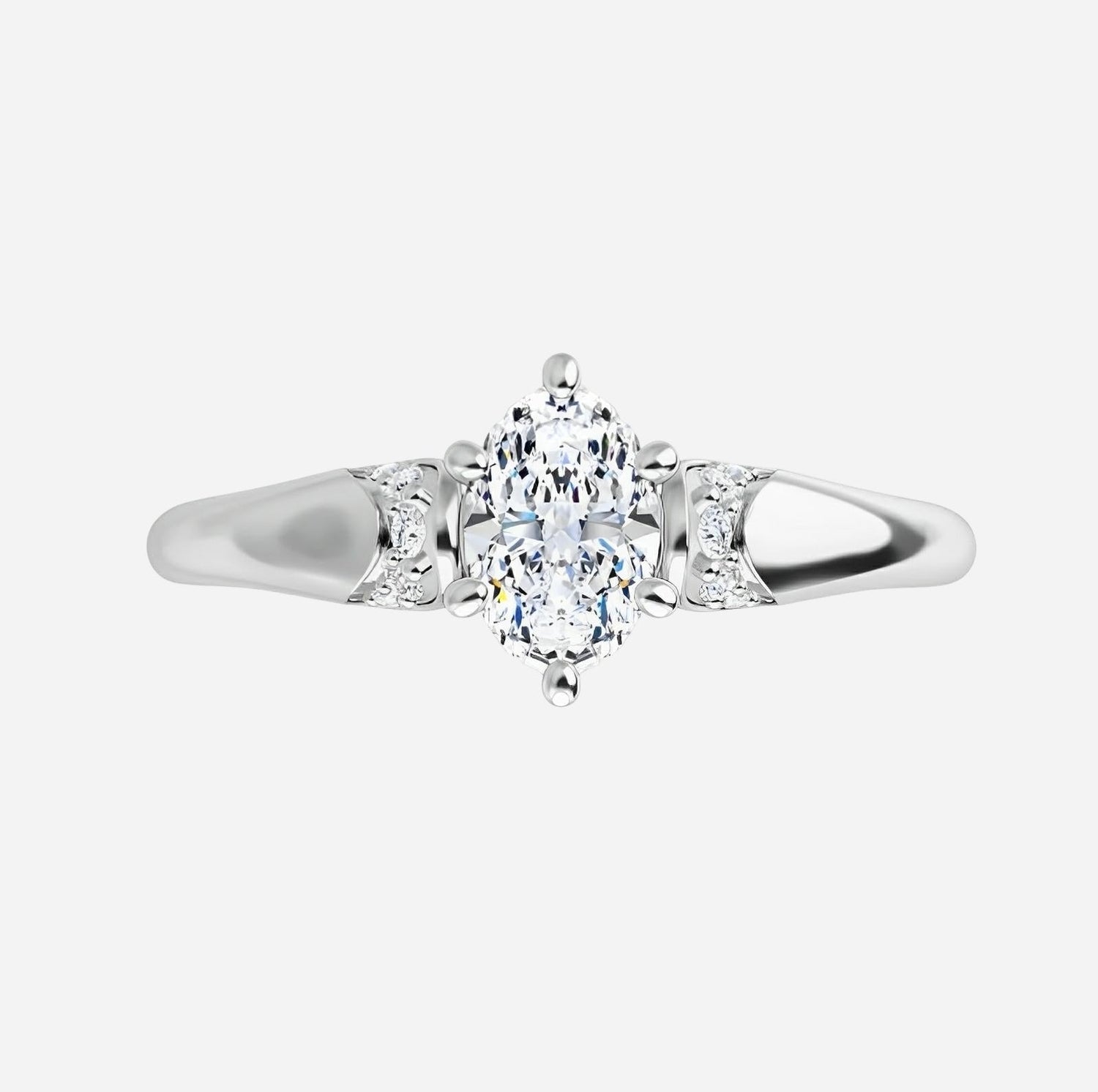 Bridal set, rose gold and diamonds